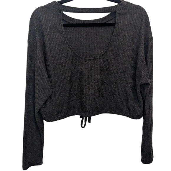 Aeropostale Seriously Soft Cropped Knit Top M 🖤 - Picture 6 of 12
